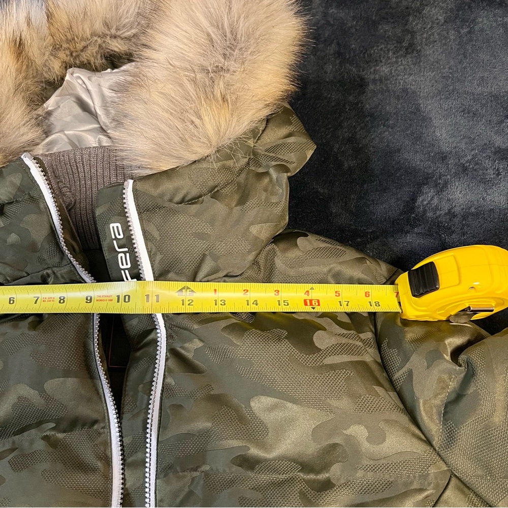 FERA Women’s Chloe Camo Down Ski Winter‎ Snow Parka Hooded Zipper Jacket Size 10 - Picture 11 of 16